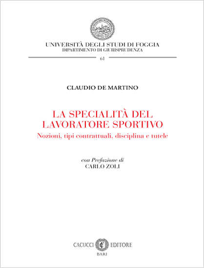 Immagine di 61 - LA SPECIALITÀ DEL LAVORATORE SPORTIVO