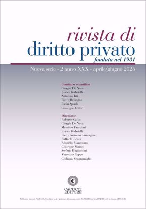 Immagine di Rivista di diritto privato -Anno XXX, n.2 - aprile/giugno 2025