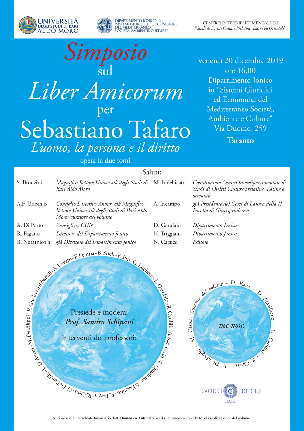 Locandina - Sebastiano Tafaro, Liber Amicorum